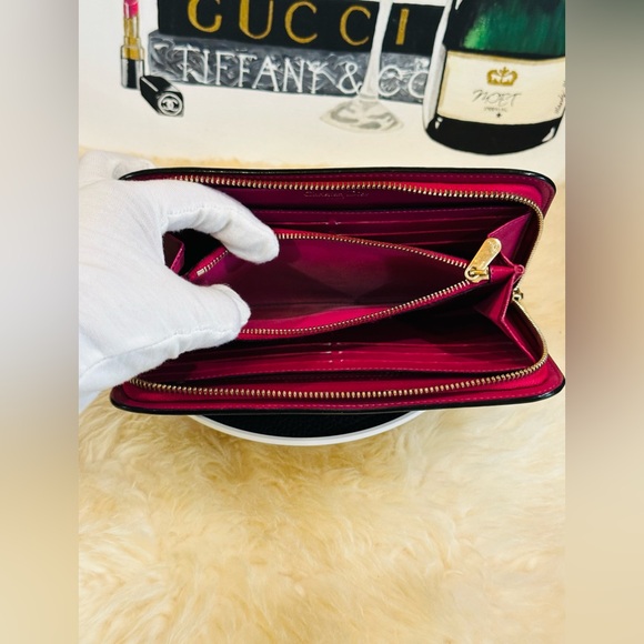 💎CHRISTIAN DIOR CAVIAR Bicolor Zippy Long Wallet w/ Dior Charm & COA - Picture 12 of 17